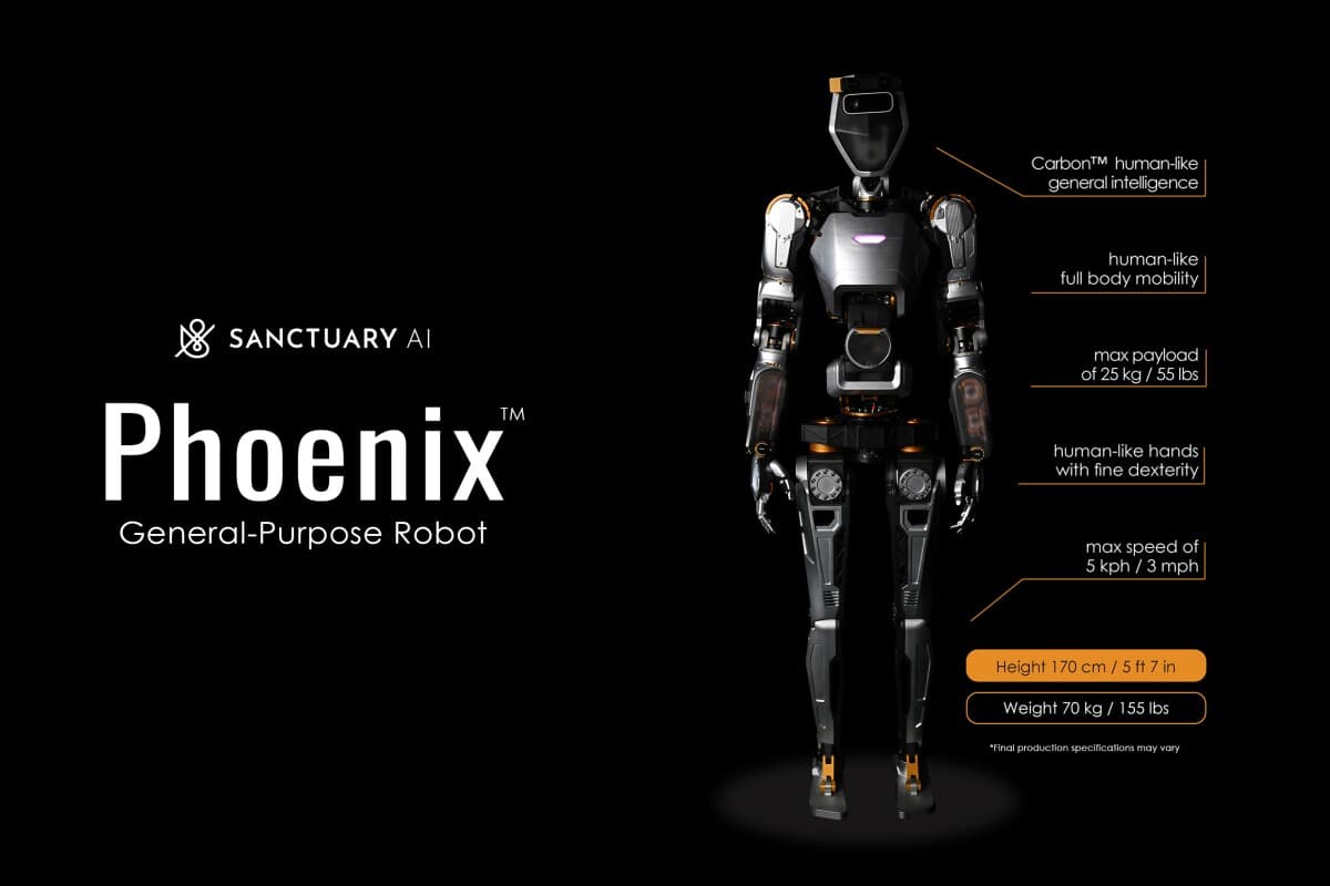 Phoenix humanoid robot by Sanctuary AI