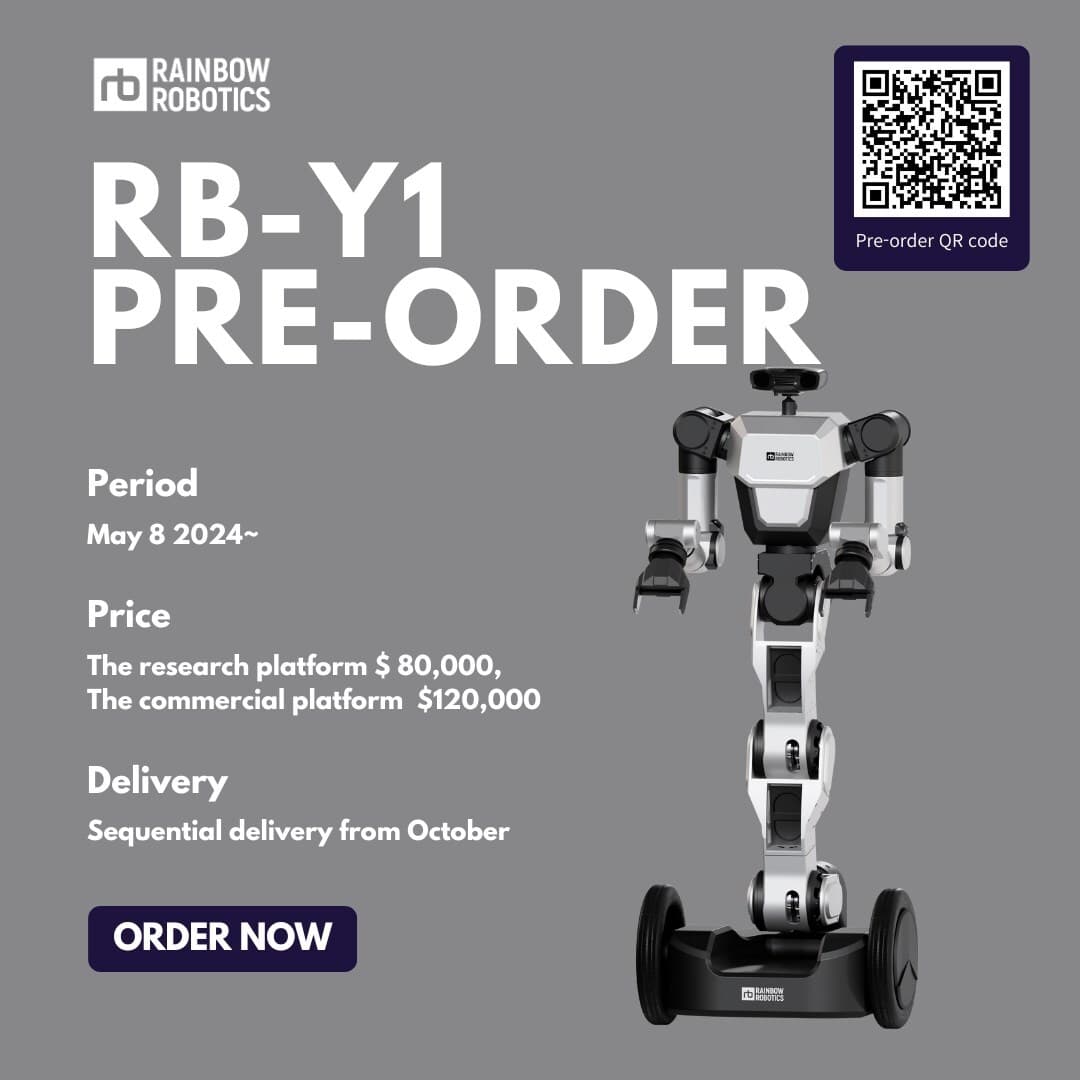 Rainbow Biped humanoid robot by Rainbow Robotics